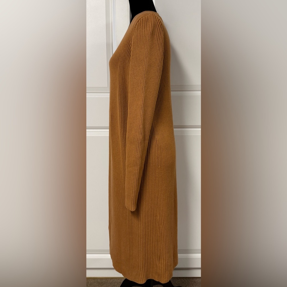 Express Ribbed Long Open Front Cardigan Sweater - Picture 2 of 6